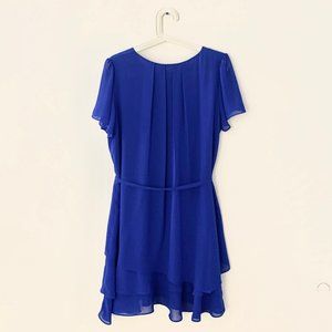 Vintage Dresses - Vintage Blue Silky Satin Dress XXL T-Shirt Mini Vintage Dresses - Vintage Blue Silky Satin Dress XXL T-Shirt Mini